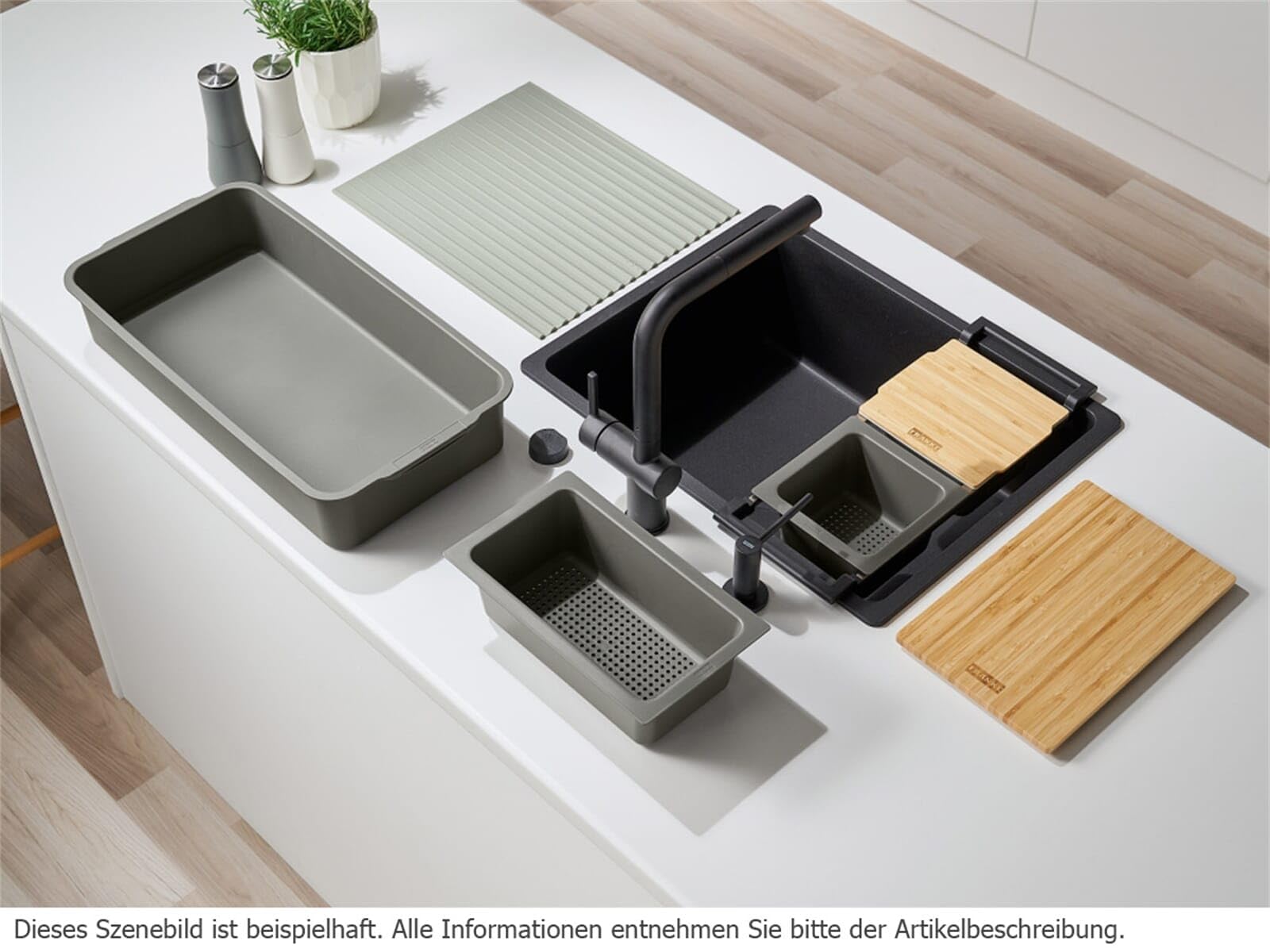 FRANKE All-In Universal Kitchen Sink Accessory System - AIUS300, Gray