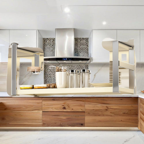 厨房 Kitchen Gadgets, Cook Accessories 吊柜橱柜下挂架可伸缩悬挂多功能分层置物架 Sink Organizers and Storage 调料用品收纳挂篮 KCookware Accessories - 223