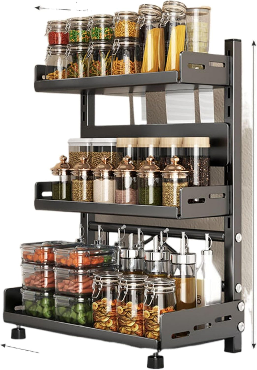 厨房 Kitchen Gadgets, Cook Accessories 调料置物架 Sink Organizers and Storage 台面多功能筷子刀架调味品厨具用品收纳架多层架子 KCookware Accessories - 1905