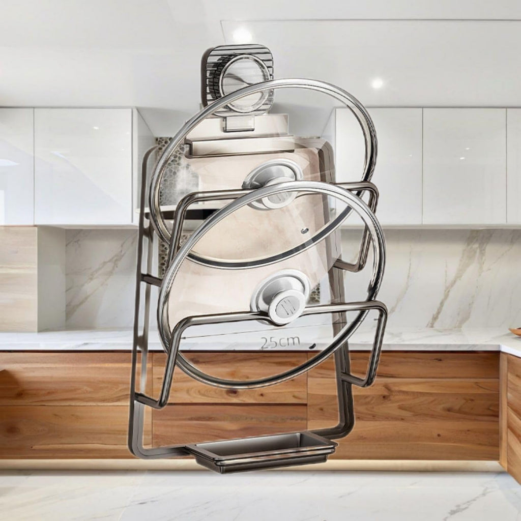 吸盘锅盖架子免打孔多层锅盖放置器壁挂式厨房 Kitchen Gadgets, Cook Accessories 置物架 Sink Organizers and Storage 多功能菜板架 KCookware Accessories - 446
