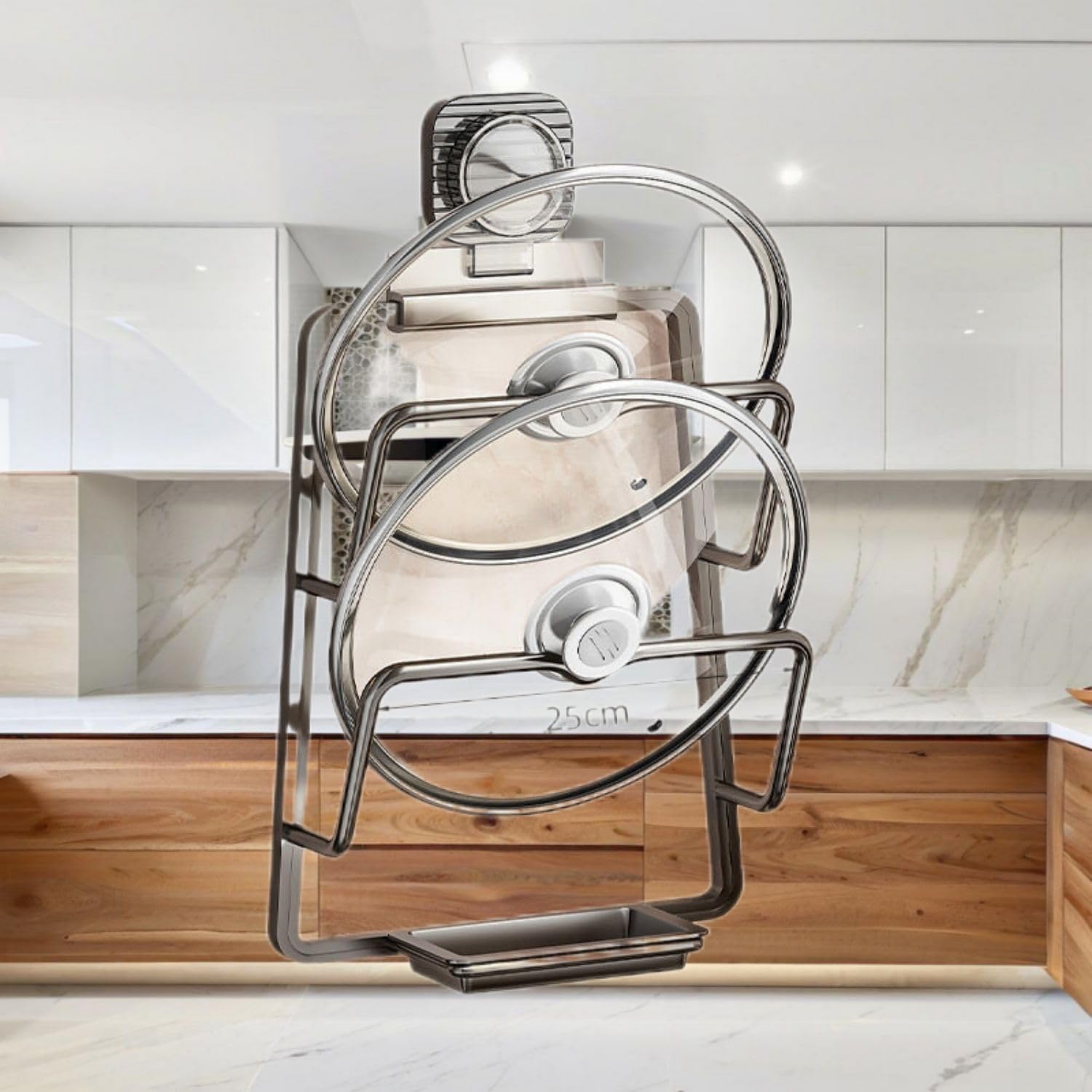 吸盘锅盖架子免打孔多层锅盖放置器壁挂式厨房 Kitchen Gadgets, Cook Accessories 置物架 Sink Organizers and Storage 多功能菜板架 KCookware Accessories - 446